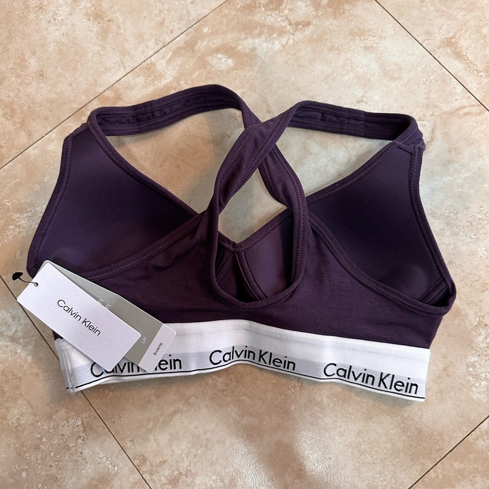 Calvin Klein Modern Cotton Padded Bralette in Nightshade size Small - Picture 3 of 6